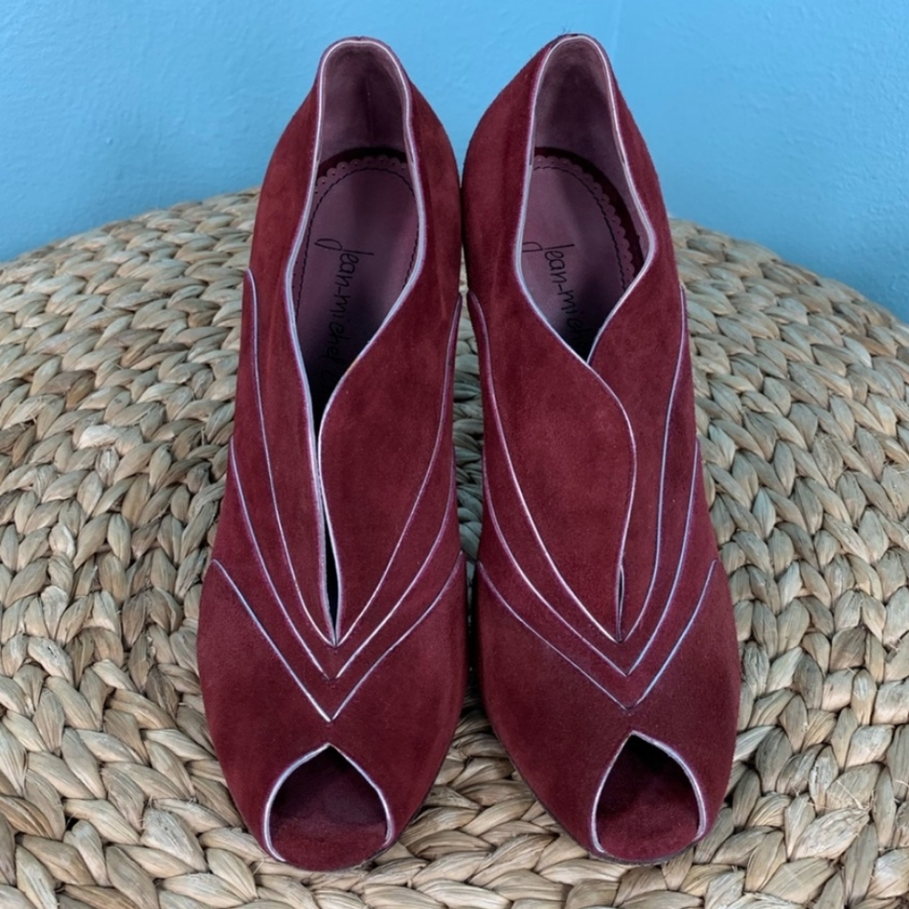 Jean Michel Cazabat 38.5 Burgundy Silver Heels
